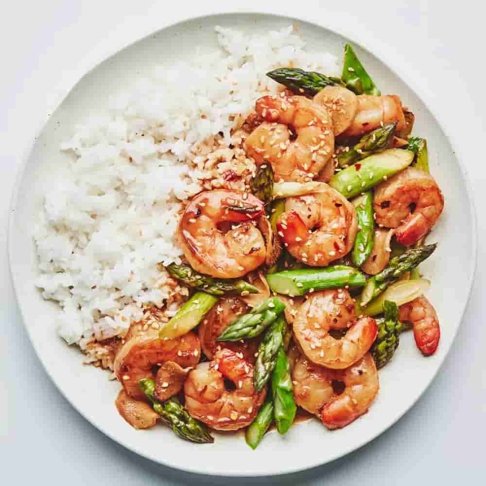 Image of Shrimp and Asparagus Stir-Fry